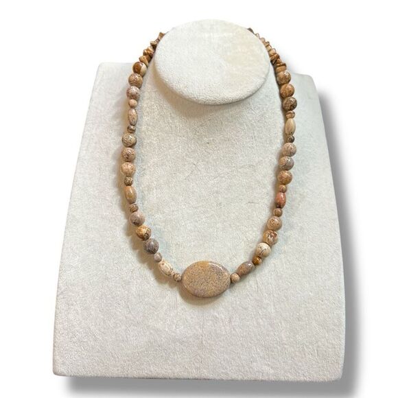 Bundle Sale 3 for $15 | Stone Necklace with Large Centerpiece - Picture 3 of 7